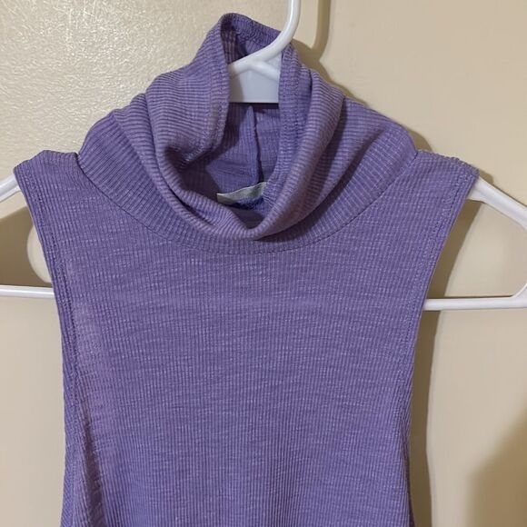 Free People Lavender Purple Turtleneck sleeveless Top size small nwt - Picture 2 of 6